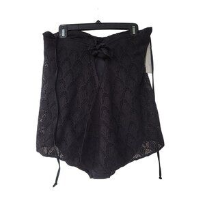 ⭐Jaclyn Smith Collection Sz 14 Swimsuit One Piece Black Mesh Crochet Swim Dress